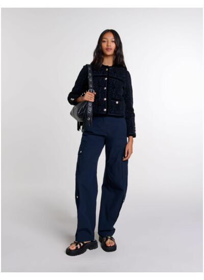 Cardigan en maille velours