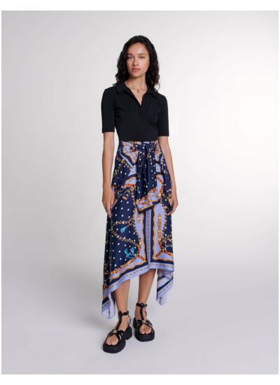 Robe trompe-l'œil imprimée