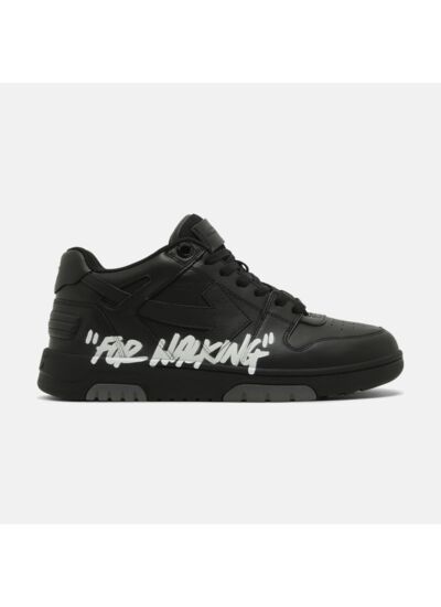 Off-White Out Of Office OOO "For Walking" Low Tops Black White