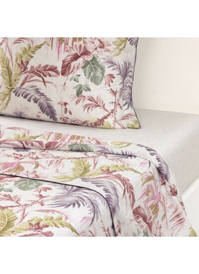 Yves Delorme - Drap plat en batiste de coton multicouleurs, Fresque