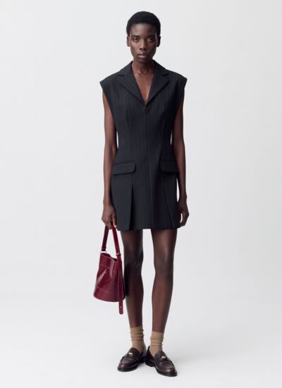Claudie pierlot Robe courte cintrée plis