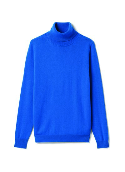 Pull col roulé classique - Femme - BLEU PIGMENT