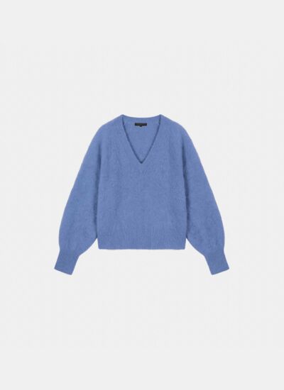 Tara Jarmon Pull paz - bleu ciel en laine et alpaga
