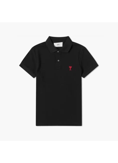 Ami Paris Polo Ami de Coeur Noir