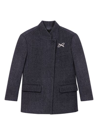 Manteau court en laine