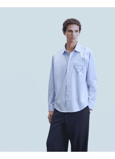 Chemise Manches Longues Coeur