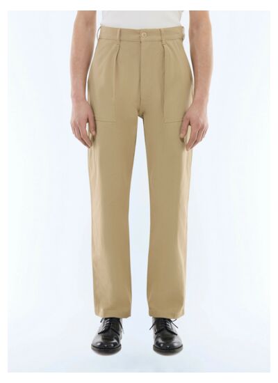 Pantalon cargo en serge de coton