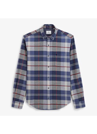 Chemise à carreaux bleu foncé