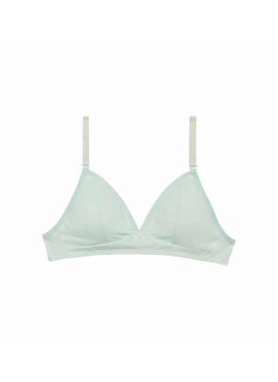 Soutien-gorge triangle sans armature en coton bio Bleu Pastel Skin Care