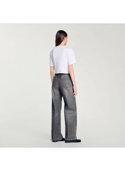 T-shirt court strassé