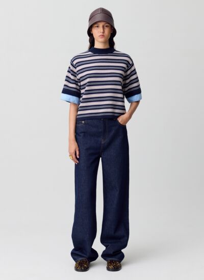 Claudie pierlot Top maille fine rayures