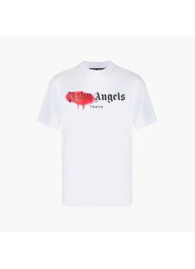 Palm Angels T-Shirt Tokyo Spray Blanc