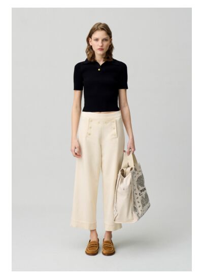 Pantalon droit à pont