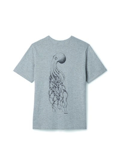T-shirt ample imprimé Kraken x EB - Femme - GRIS ARMOISE