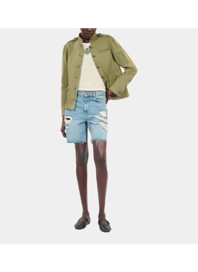 Blouson Style Officier Kaki Femme