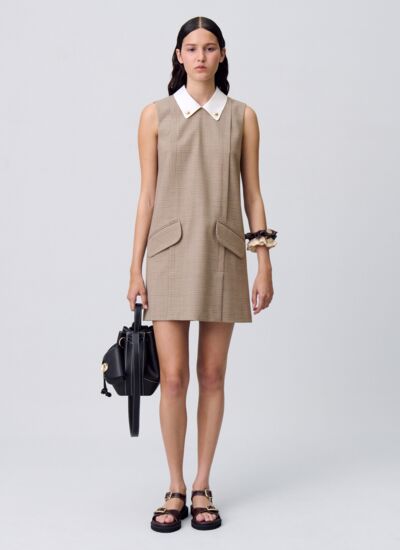 Claudie pierlot Robe courte carreaux