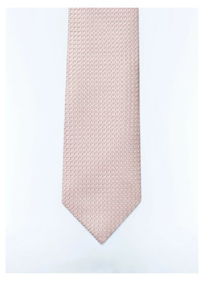 Cravate rose en soie