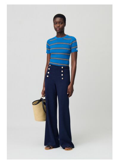 Pantalon droit à pont