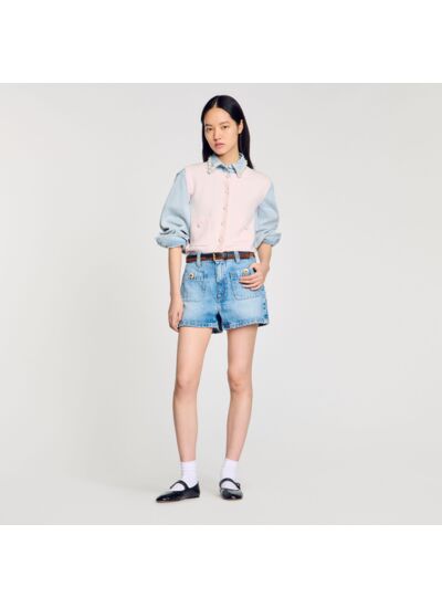 Gilet en tweed texturé