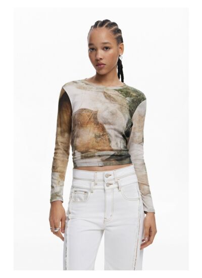 T-shirt col roulé cheval