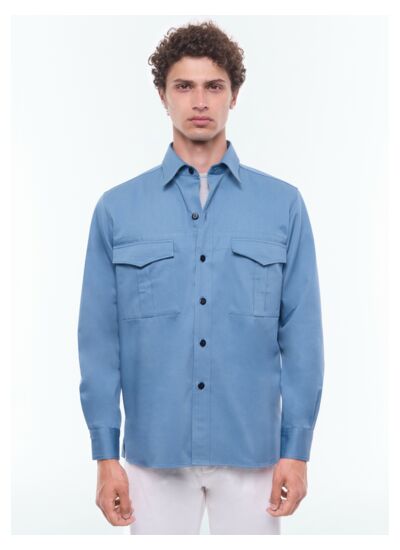 Surchemise en twill de coton