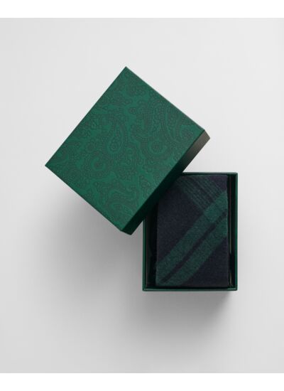 Checked Wool Flannel Tie Gift Box
