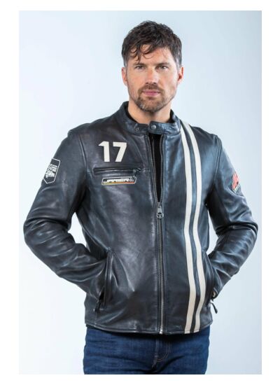 Blouson cuir Jarier Noir