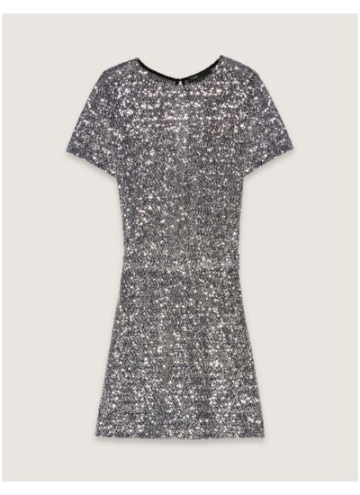 Robe courte à sequins
