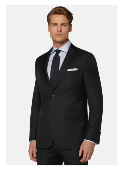 Veste Anthracite En Laine Super 130