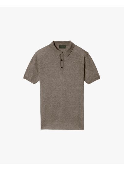 Polo manches courtes cachemire/lin - Homme - ECORCE