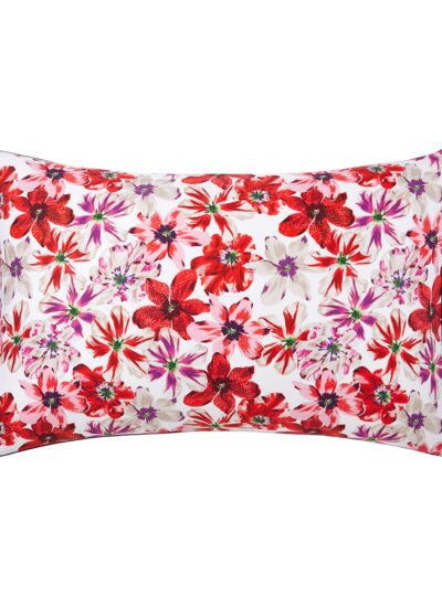 Kenzo - Taie d'oreiller en satin rouge, K Fleur