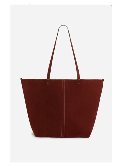 Grand Cabas Daily En Cuir Velours En Coton