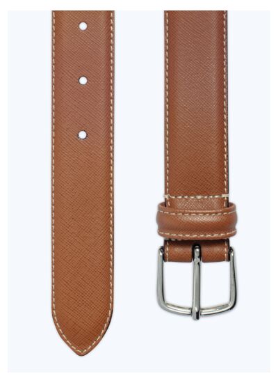 Ceinture en cuir camel