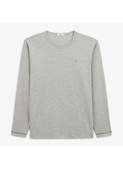 T-shirt manches longues gris chiné
