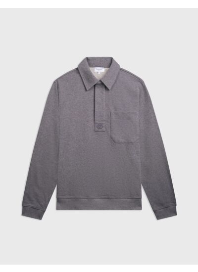 Sweat popover Ivanhoé en molleton gris