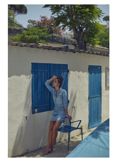 Jupe droite en jeans ALOFI