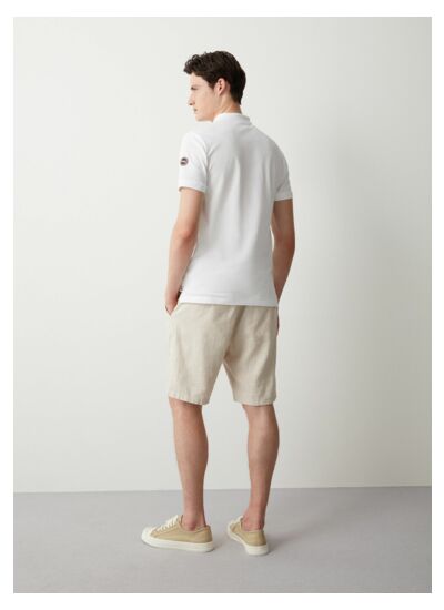 Polo en piqué de coton stretch