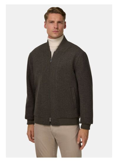 Bomber En Laine Et Nylon