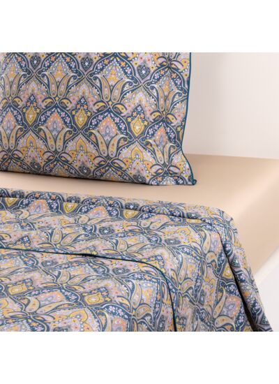 Yves Delorme - Drap plat en satin multicouleurs, Dandy