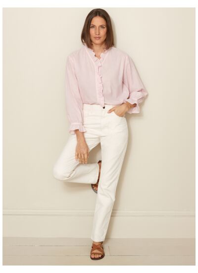 BLOUSE VOLANTEE RAYE