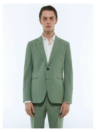 Veste droite en toile de coton