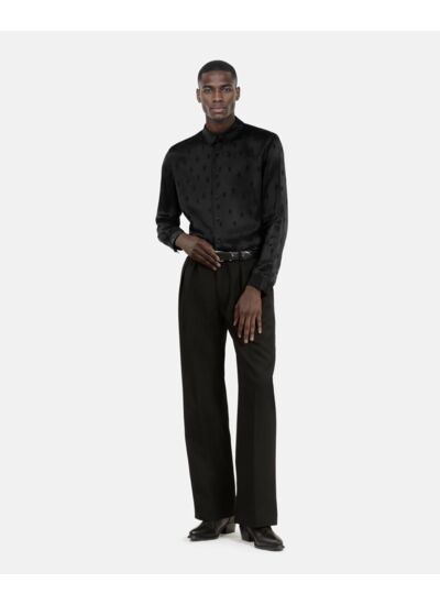 Chemise Jacquard Avec Étoiles Noire Homme