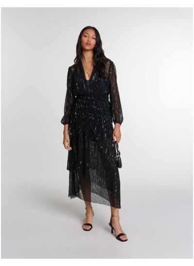 Robe longue à sequins