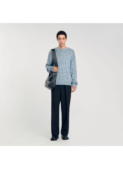 Pull en maille moulinée