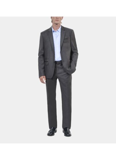 Pantalon De Costume En Flanelle Grise Homme