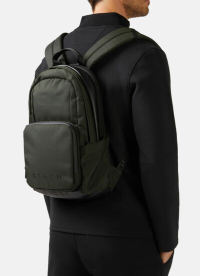 Boggi milano Sac à dos vert en tissu technique recyclé