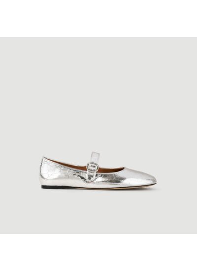 Ballerines en cuir brillant