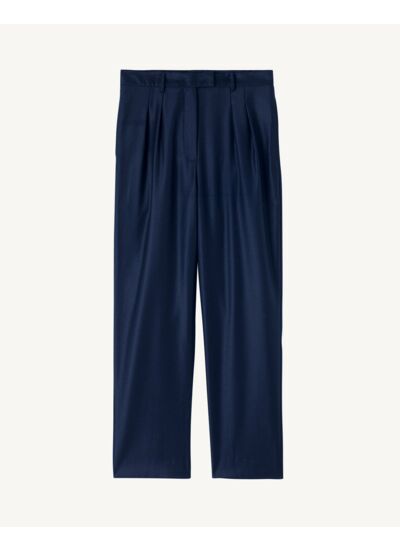 Pantalon carotte à pinces - Femme - MARINE