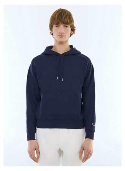 Sweatshirt à capuche en jersey de coton