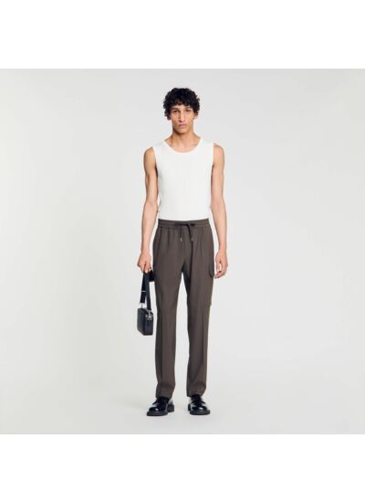 Pantalon cargo élastiqué